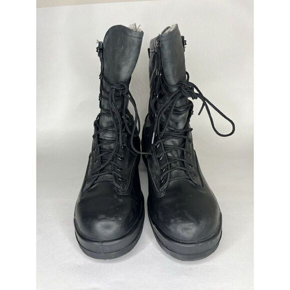 Belleville 880ST Men's 8" Leather WP Steel Safety Toe Army Boots Black Size 9 R - Picture 4 of 13